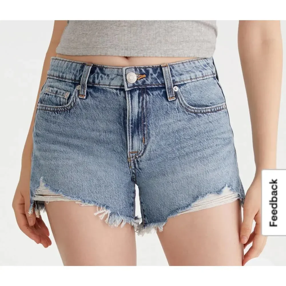 Aeropostale Original Low Rise Baggy Denim Shorts Sz 2